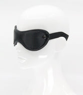 Love In Leather Bright and Silky Satin Blindfold - Black - Masks And Blindfolds